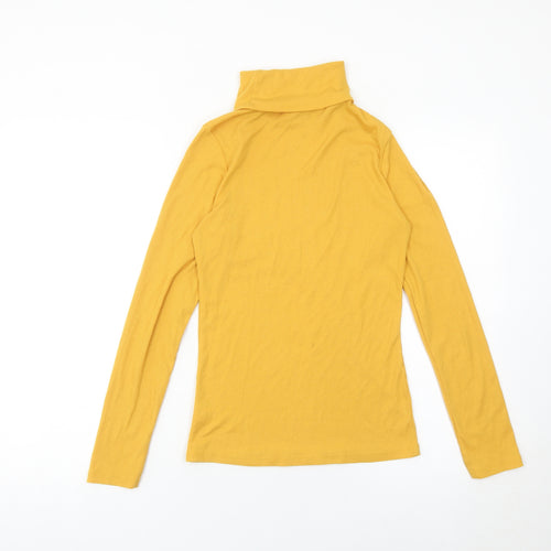 New Look Womens Yellow Roll Neck Slim Fit Jumper UK 12