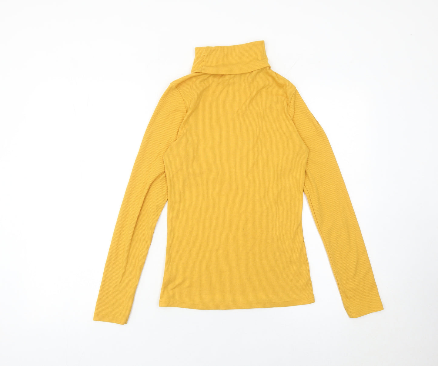 New Look Womens Yellow Roll Neck Slim Fit Jumper UK 12