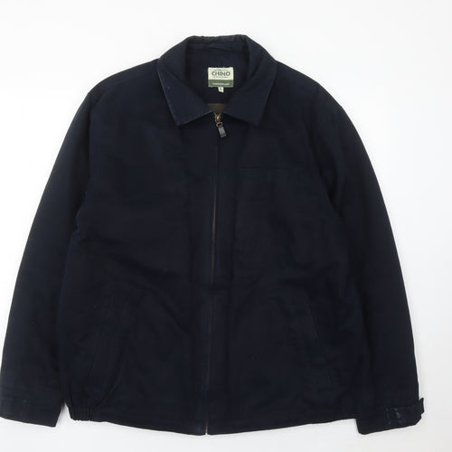 Debenhams Men’s Blue Cotton Jacket L 43in Full Zip Casual