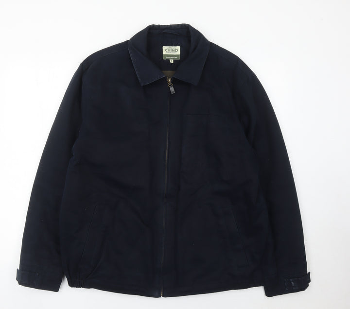 Debenhams Men’s Blue Cotton Jacket L 43in Full Zip Casual