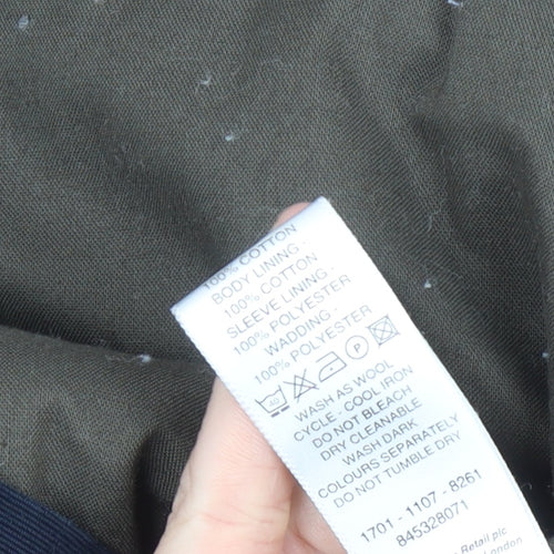 Debenhams Men’s Blue Cotton Jacket L 43in Full Zip Casual