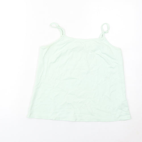 Denim & Co Womens Green Spaghetti Strap Camisole Tank Top S