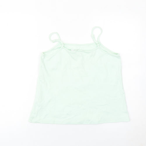 Denim & Co Womens Green Spaghetti Strap Camisole Tank Top S