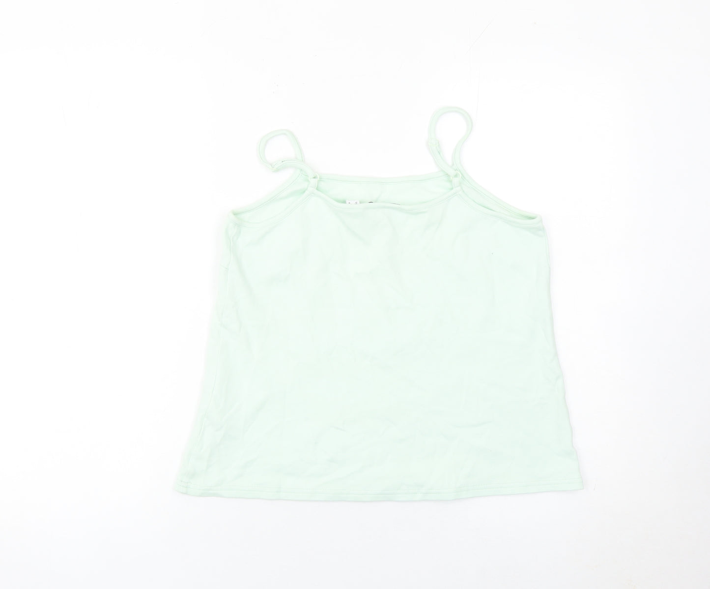 Denim & Co Womens Green Spaghetti Strap Camisole Tank Top S