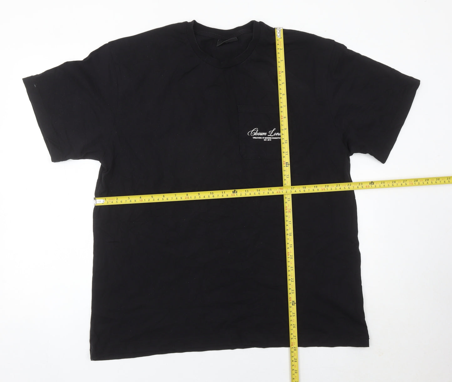 Closure LDN Men's Black XL Short Sleeve Cotton Crew Neck T-Shirt
