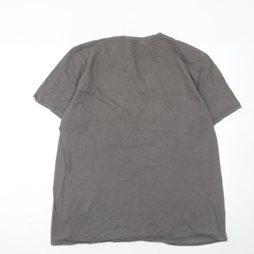 Gildan Men’s Grey Cowboy Bebop Anime Graphic T-Shirt Size L