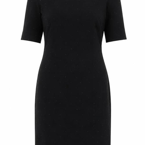 Kaliko Womens Black Sheath Dress Size 12 Wool Blend Knee Length