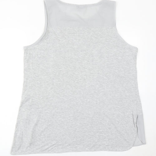 Marks and Spencer Women Grey Tank Top Size 18 Basic Scoop Neck
