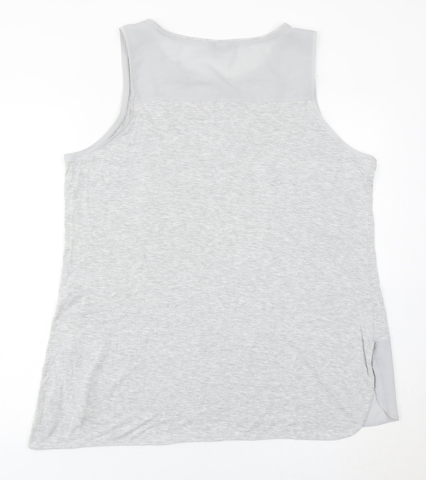 Marks and Spencer Women Grey Tank Top Size 18 Basic Scoop Neck