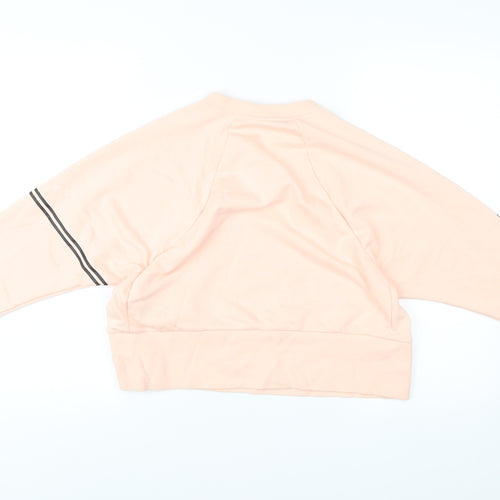Nike Pro Women’s Pink Sweatshirt Small Pullover Logo Raglan Sleeve