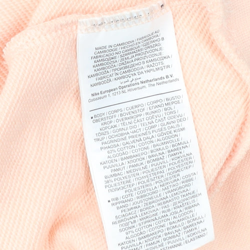 Nike Pro Women’s Pink Sweatshirt Small Pullover Logo Raglan Sleeve