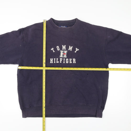Tommy Hilfiger Men’s Blue XL Pullover Sweatshirt Logo Crew Neck