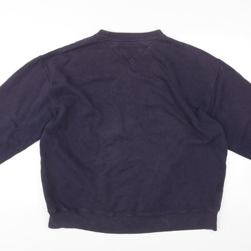 Tommy Hilfiger Men’s Blue XL Pullover Sweatshirt Logo Crew Neck