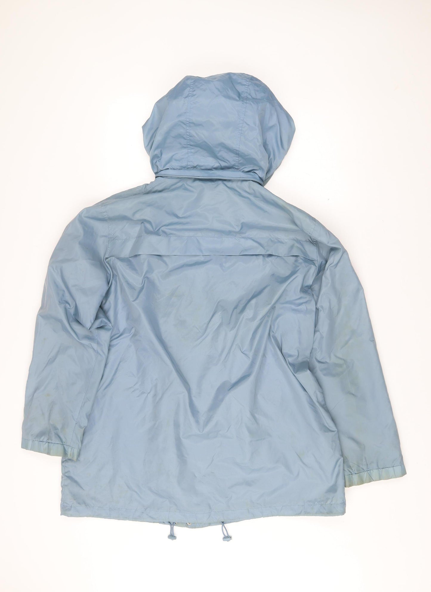 Dannimac Womens Blue Hooded Rain Coat Jacket UK 12 Medium Waterproof