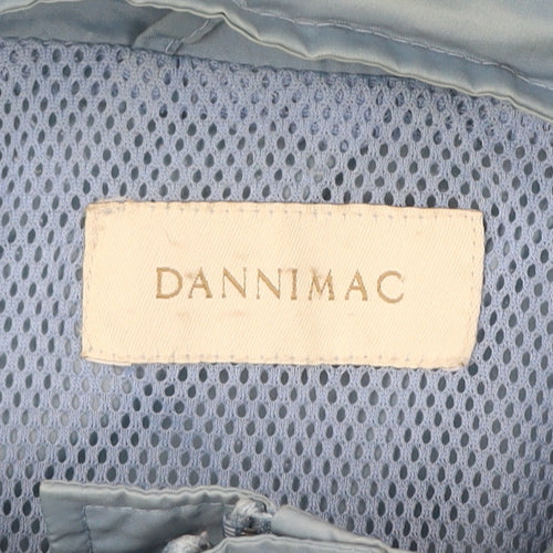 Dannimac Womens Blue Hooded Rain Coat Jacket UK 12 Medium Waterproof