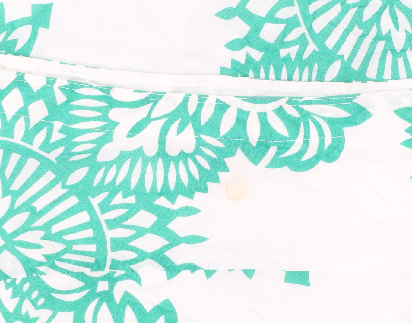 Monsoon Women’s Green Floral A-Line Cotton Skirt UK 14 Knee Length