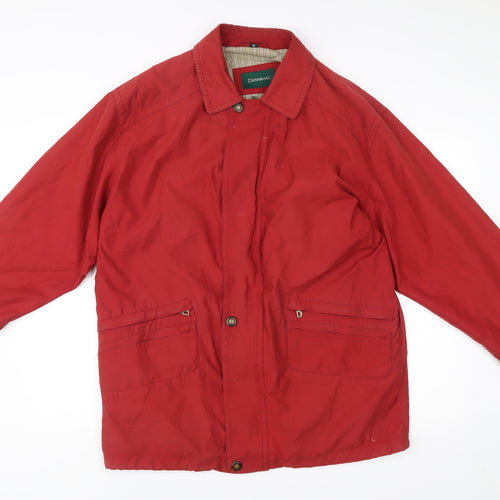 Dannimac Men’s Red Rain Coat Jacket M Regular Fit Mid-Length