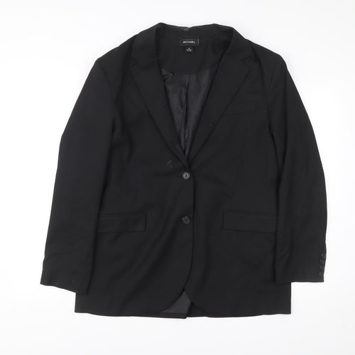 Monki Unisex Black Blazer Medium Chest Notch Lapel Jacket