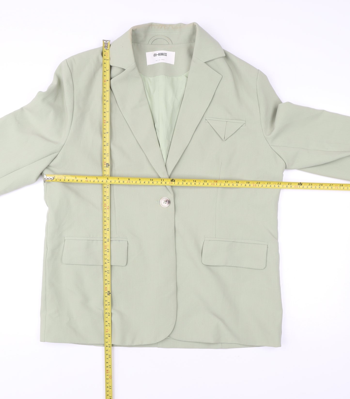 4th & Reckless Women’s Green Size 12 Single-Breasted Blazer Jacket