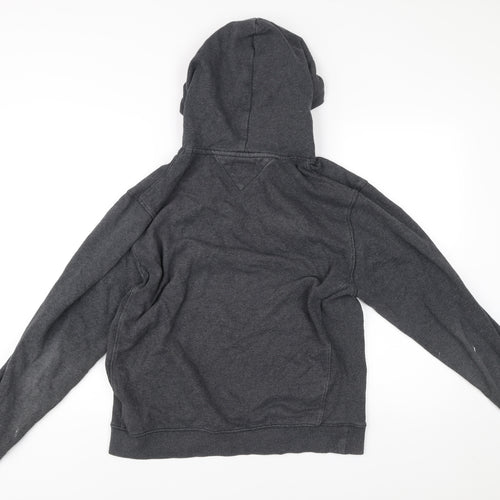 Tommy Jeans Men’s Grey Pullover Hoodie L Logo Cotton Blend