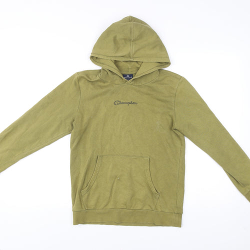 Champion Boys Green Pullover Hoodie 11-12 Yrs Regular Fit Logo Sportswear