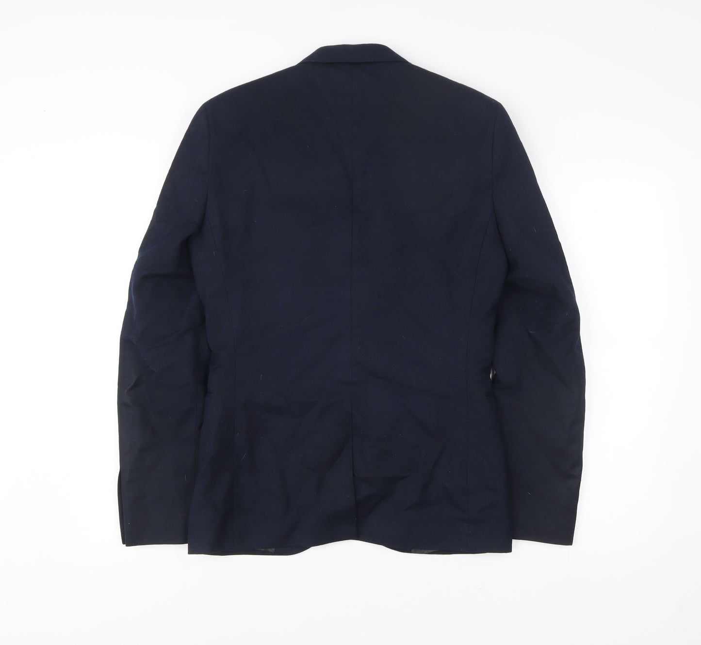 Next Men's Blue 36R Wool Blend Blazer Jacket Tailoring