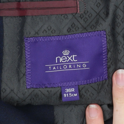 Next Men's Blue 36R Wool Blend Blazer Jacket Tailoring