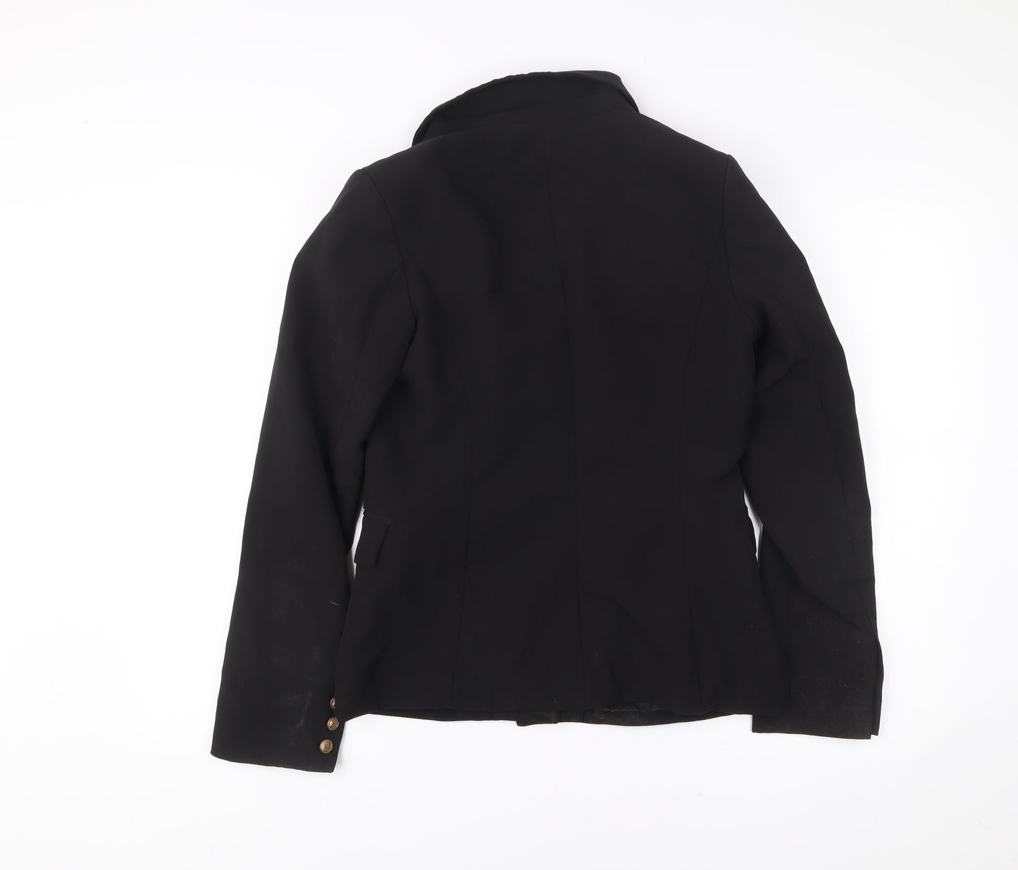 Attentif Paris Womens Black Size 12 Double-Breasted Suit Jacket