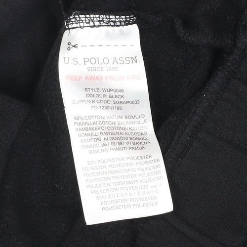 U.S. Polo Assn. Men's Black XL Pullover Hoodie with Logo