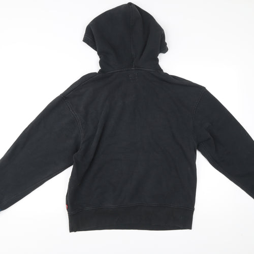 Levi's Men's Black Relaxed Fit Pullover Hoodie M Logo Fleece
