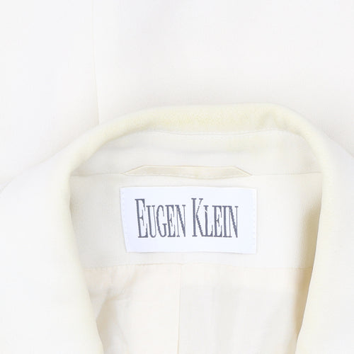 Eugen Klein Womens Ivory Polyester Blazer Size 18 Smart Formal Jacket