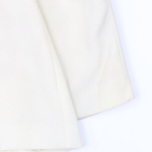 Eugen Klein Womens Ivory Polyester Blazer Size 18 Smart Formal Jacket