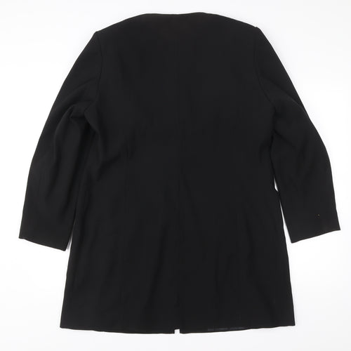 Premium Collection Women’s Black Long Coat UK 18 Overcoat Formal