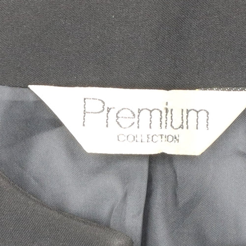 Premium Collection Women’s Black Long Coat UK 18 Overcoat Formal