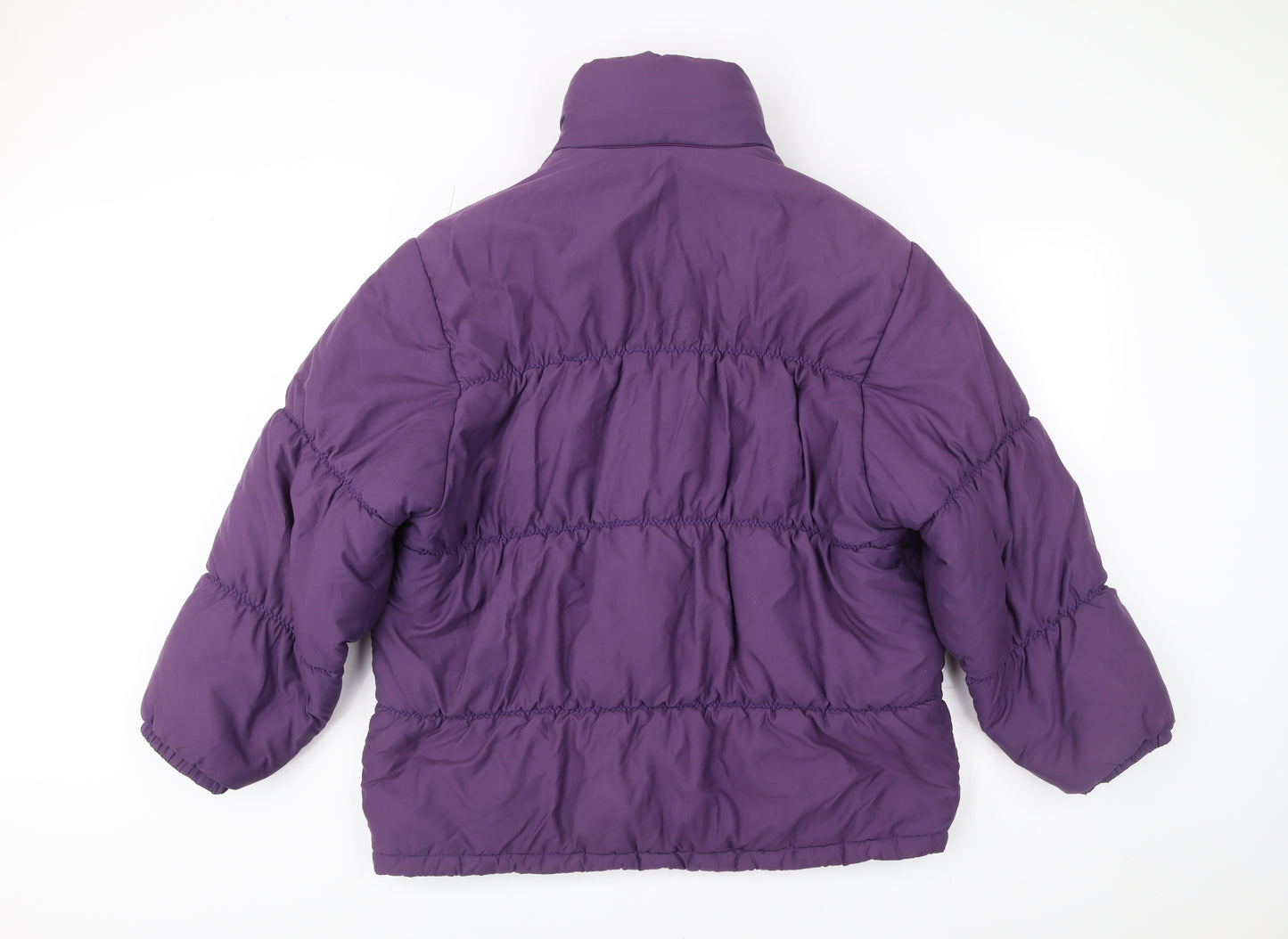 Skila Womens Purple Puffer Jacket Size 10 Winter Quilted Coat