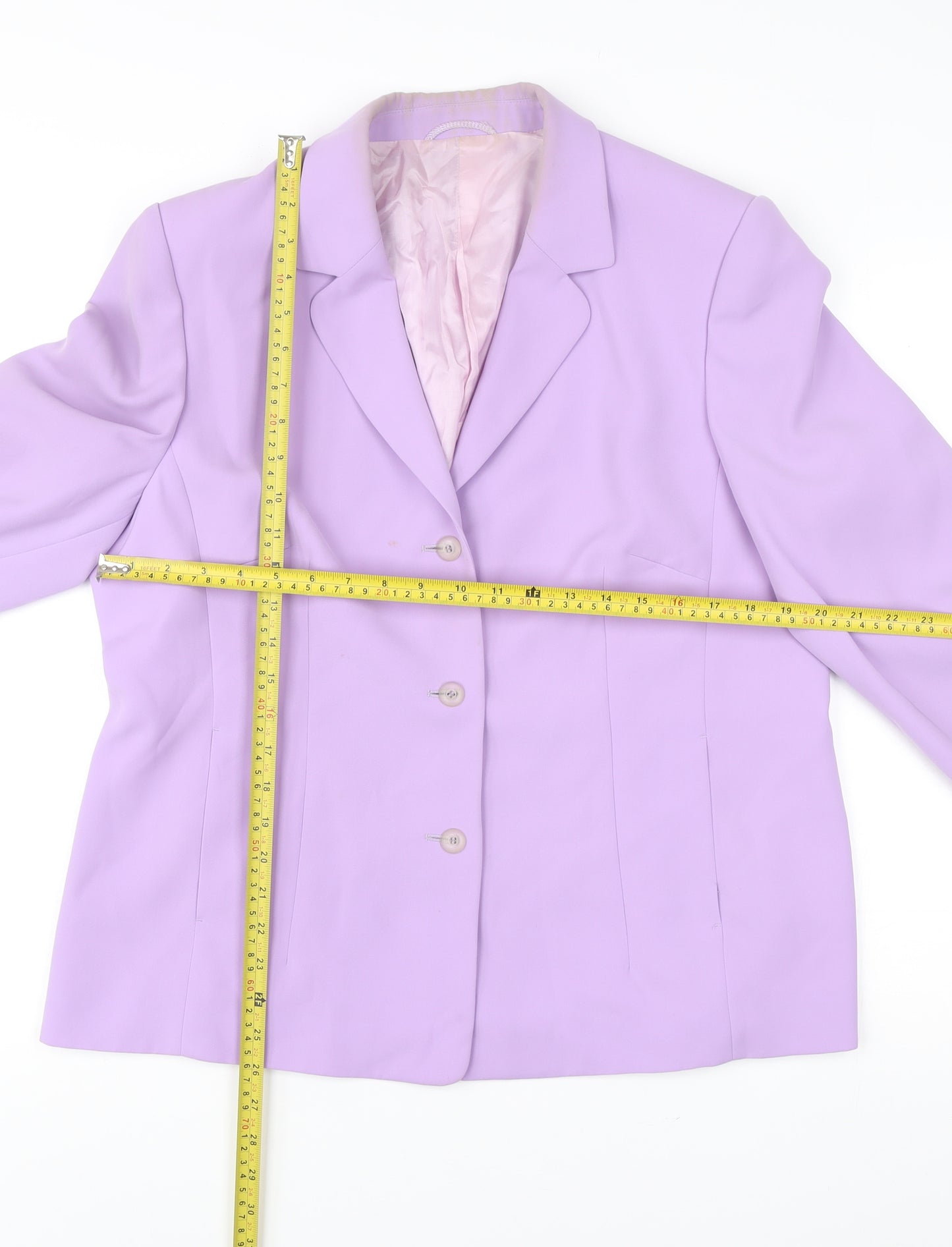 Betty Barclay Womens Purple Blazer Jacket Size 18 Classic Formal