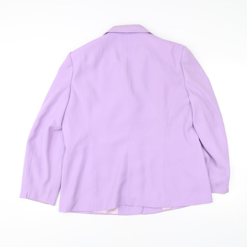 Betty Barclay Womens Purple Blazer Jacket Size 18 Classic Formal