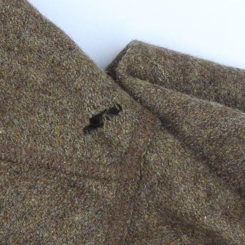 April Cornell Women Brown Wool Blend Blazer Jacket M Long Sleeve