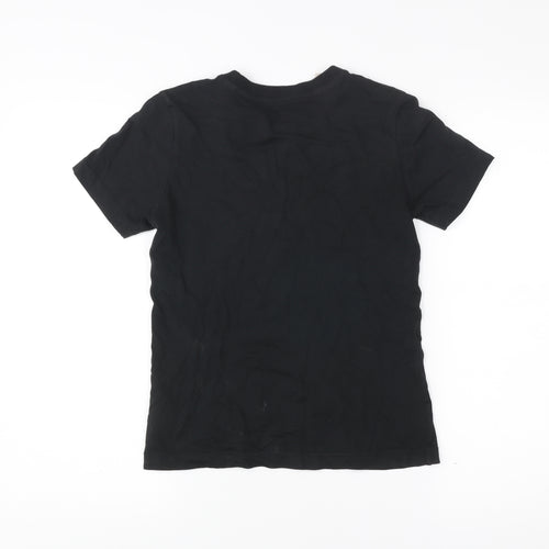 Adidas Boys Black Logo T-Shirt 11-12 Years Short Sleeve Sports Top