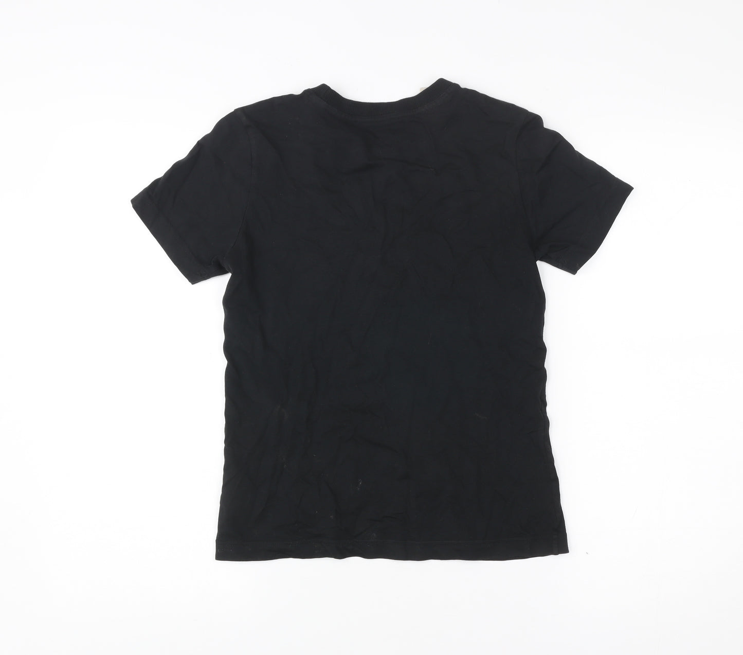 Adidas Boys Black Logo T-Shirt 11-12 Years Short Sleeve Sports Top