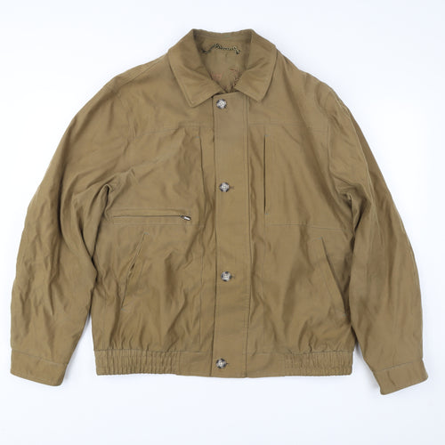 Men’s Beige Polyester Nylon Casual Jacket L 41-43in
