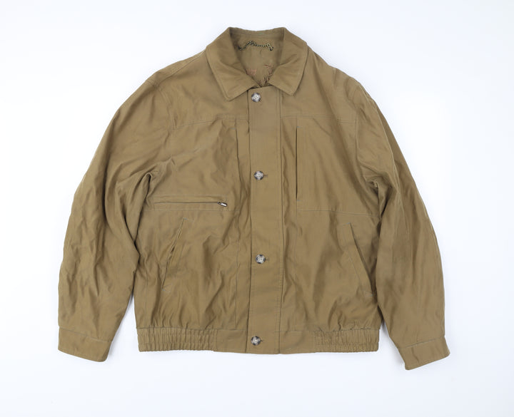 Men’s Beige Polyester Nylon Casual Jacket L 41-43in