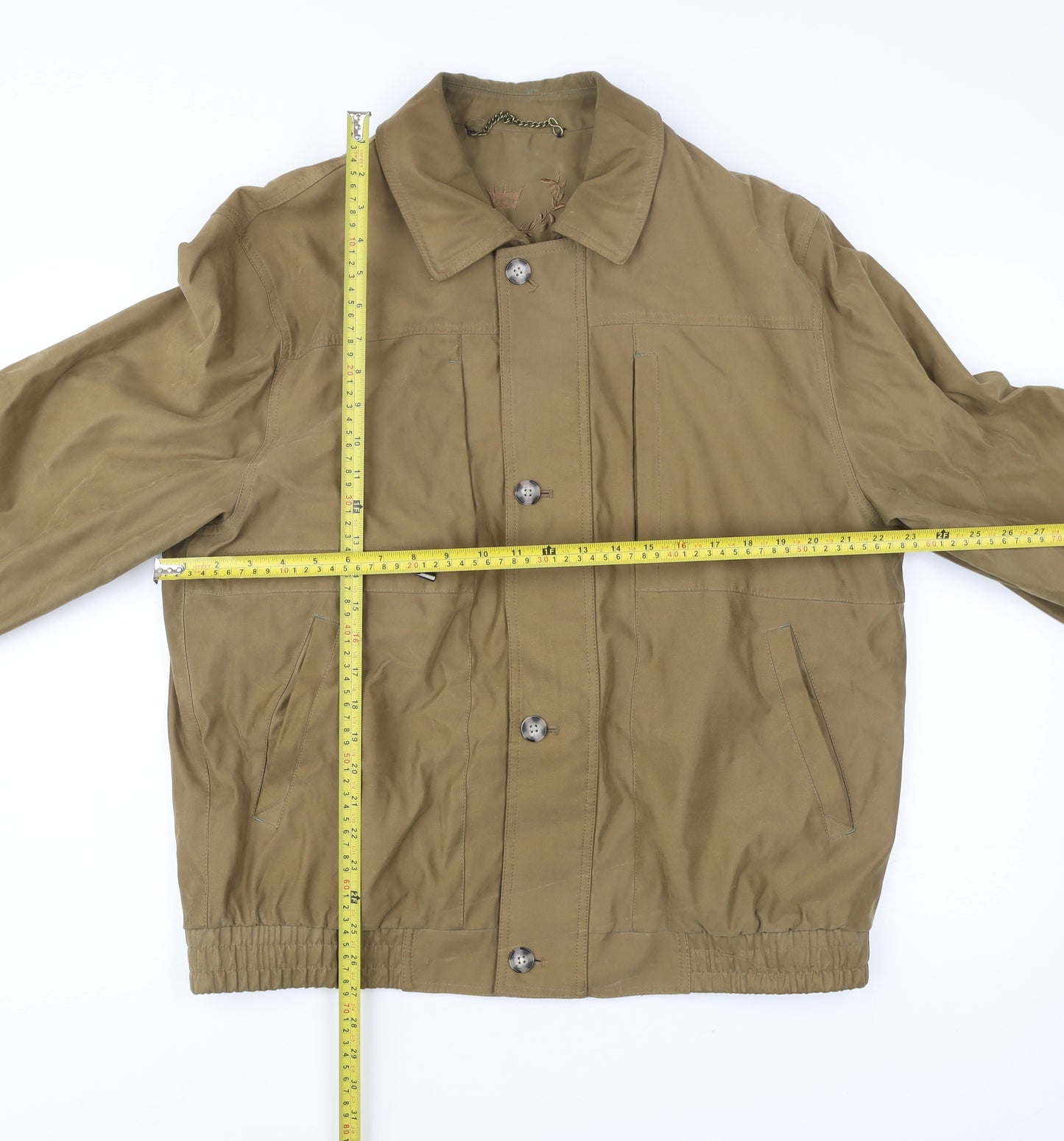 Men’s Beige Polyester Nylon Casual Jacket L 41-43in