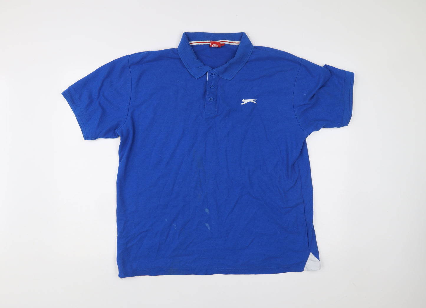 Slazenger Mens Blue Polo Shirt XL Cotton Blend Casual Sports
