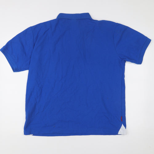 Slazenger Mens Blue Polo Shirt XL Cotton Blend Casual Sports
