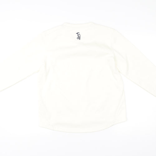 Kookaburra Womens Ivory V-Neck Pullover Sweatshirt Size 14