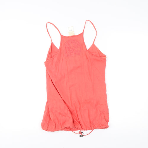 Diesel Womens Pink Cotton Spaghetti Strap V-Neck Tank Top M
