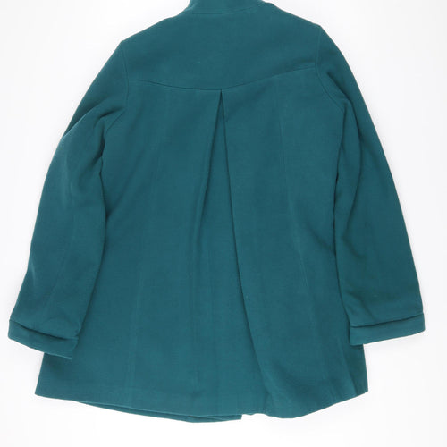 New Look Women’s Green Bow Tie Mid-Length Coat Size 12