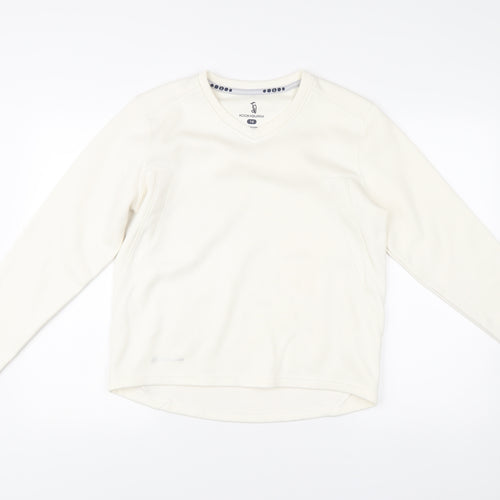 Kookaburra Women’s Ivory Polyester V-Neck Sweatshirt Size 14