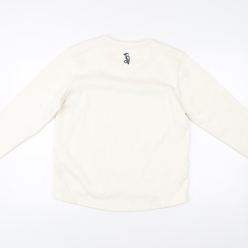 Kookaburra Women’s Ivory Polyester V-Neck Sweatshirt Size 14
